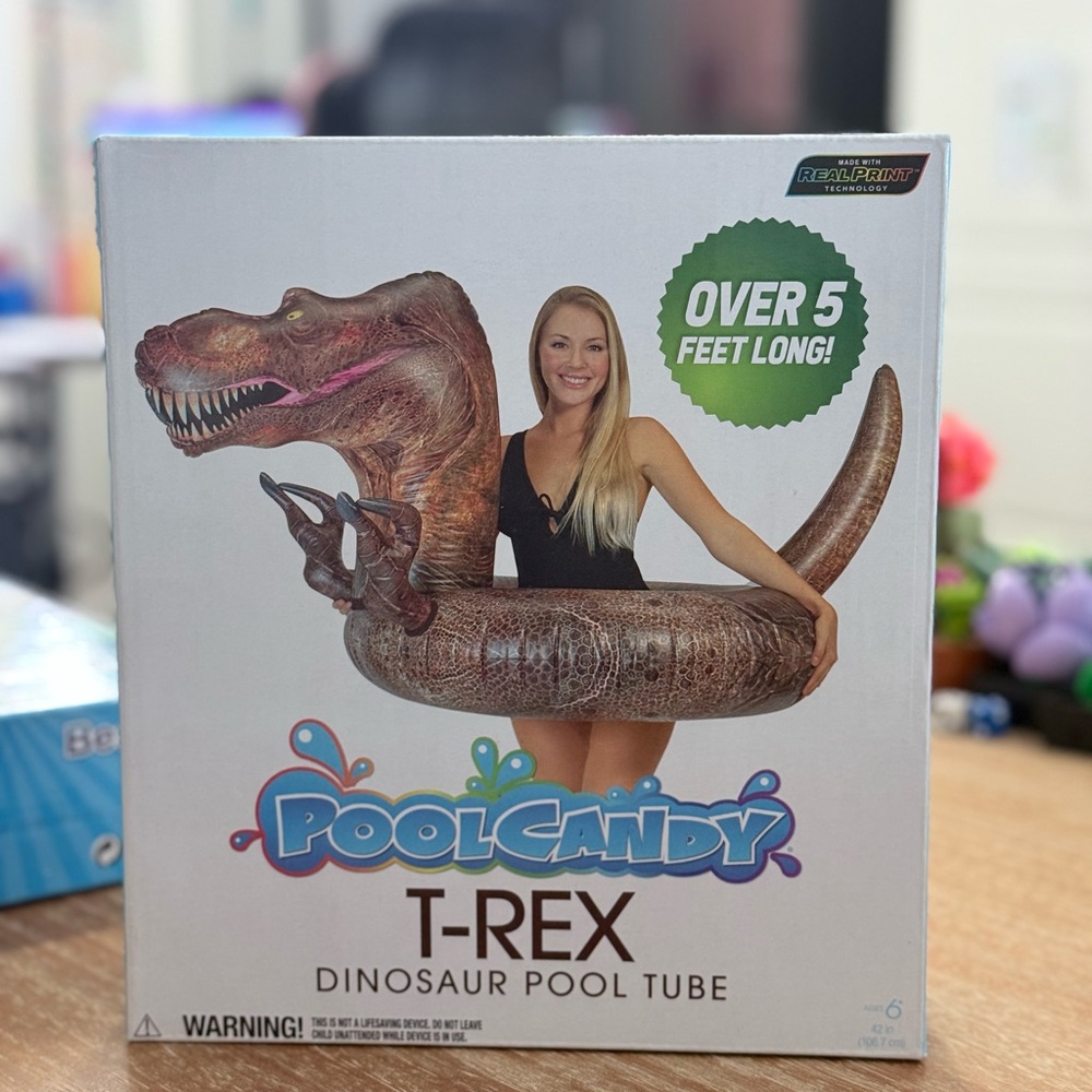 Poolcandy Trex Dinosaur Pool Tube Over 5 Feet Long